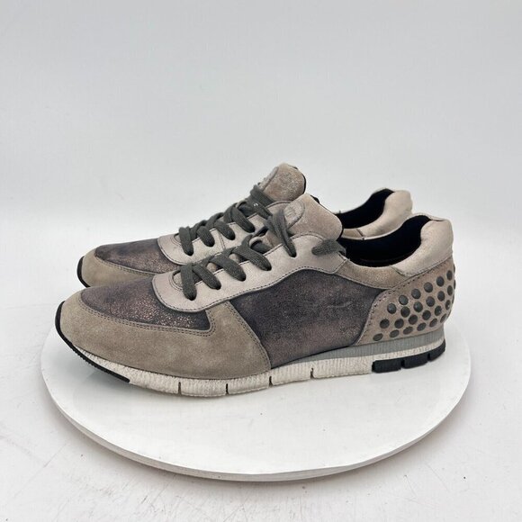 Paul Green Calico Titan Combo Men Size UK 8 US 9 Gray Metallic Studded Shoes - Picture 1 of 16